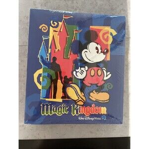 Magic Kingdom Walt Disney World Three Ring Photo Album Binder Vintage 1990s Rare
